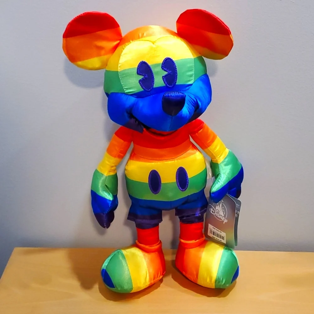 New Rainbow Pride Mickey Mouse Disney Parks Plush 15